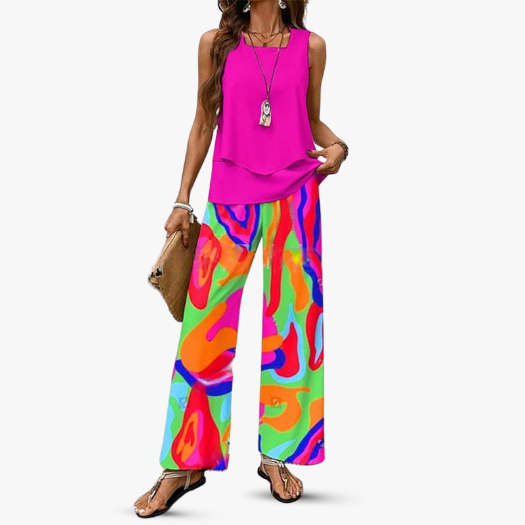 Amara™ – Premium Zweiteiliges Set mit Ärmellosem Top und Hose