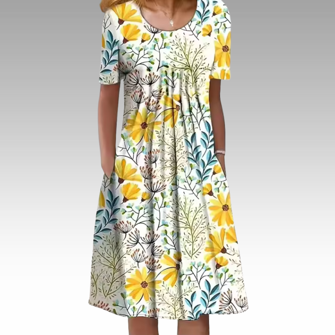 Ziva™ – Elegantes Kleid mit Blumenmuster und Bauchabdeckung