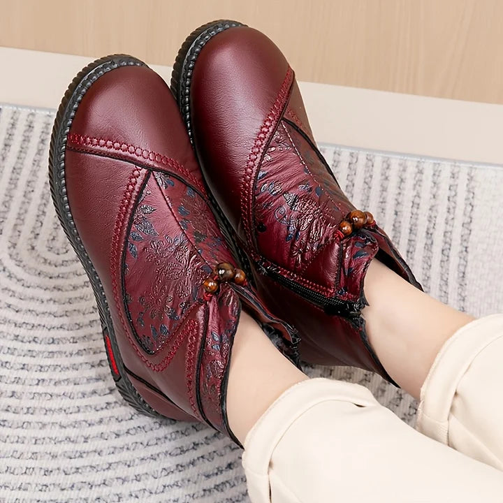 Bianca™ - Vintage-Stiefeletten mit Blumenmuster