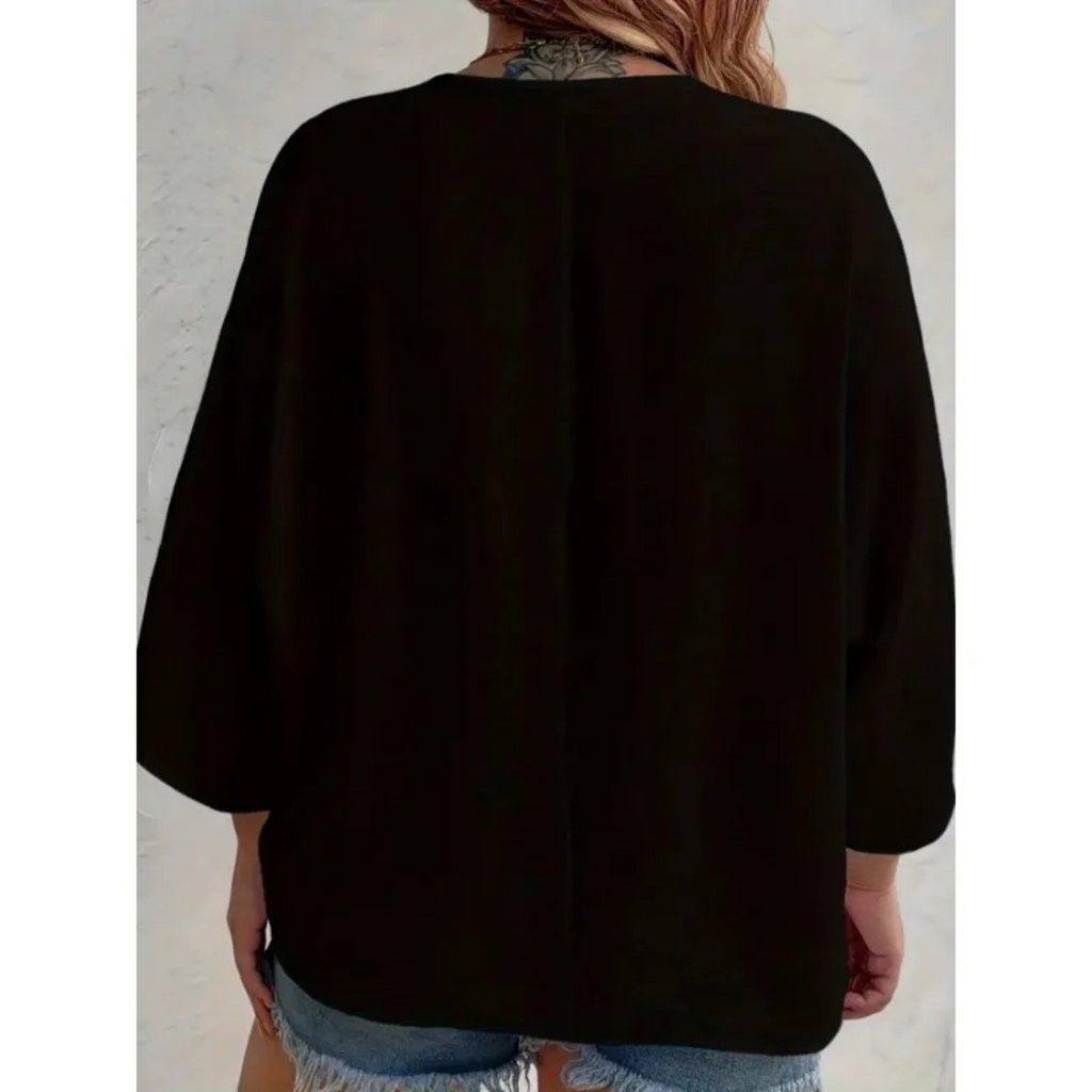 Quinn™ - Elegantes V-Ring-Top mit Knöpfen