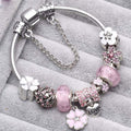 Rosa Vintage-Silberarmband