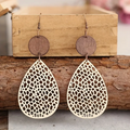 Vintage-Leder-Hängende Ohrringe