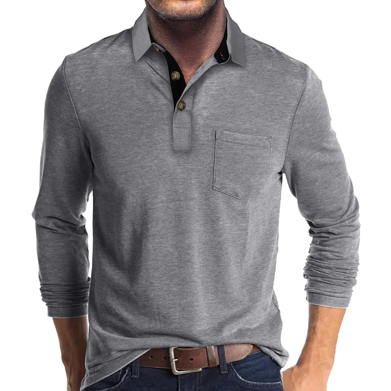 Jörg™ | Herren Langarmshirt in Unifarbe