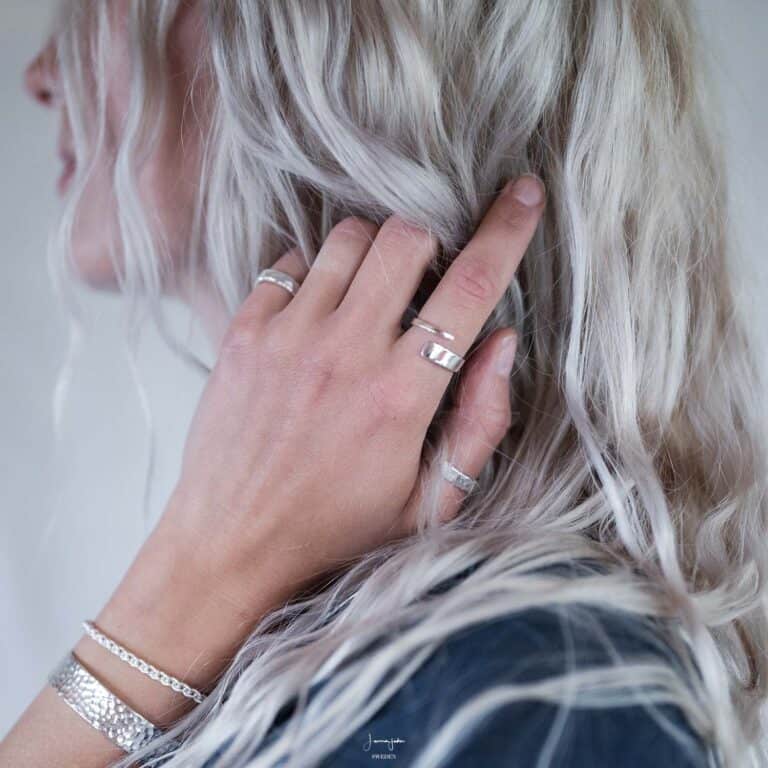 Verstellbarer schlichter Ring aus 925er Silber