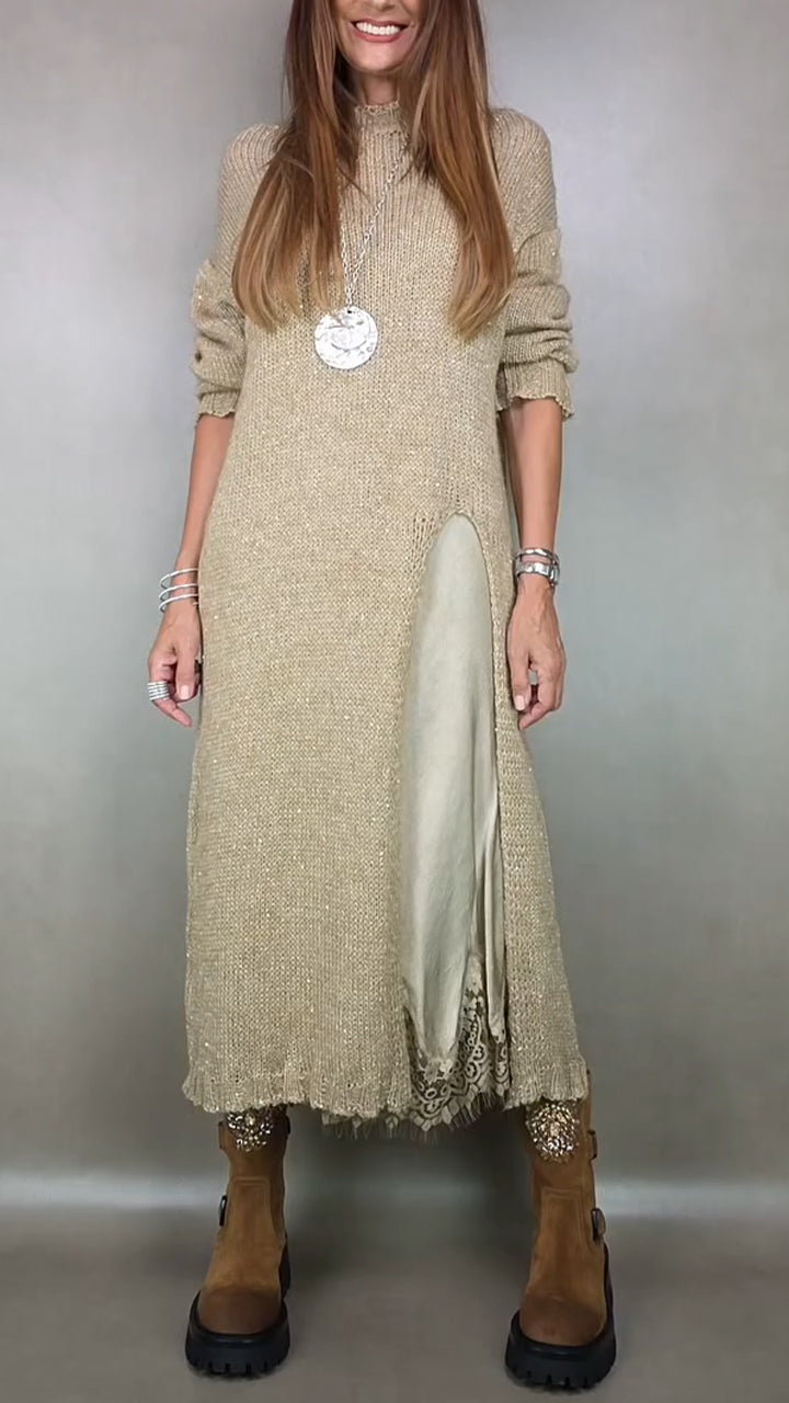 Artone™ - Elegantes Zweiteiliges Set – langer Pullover und Passendes Kleid