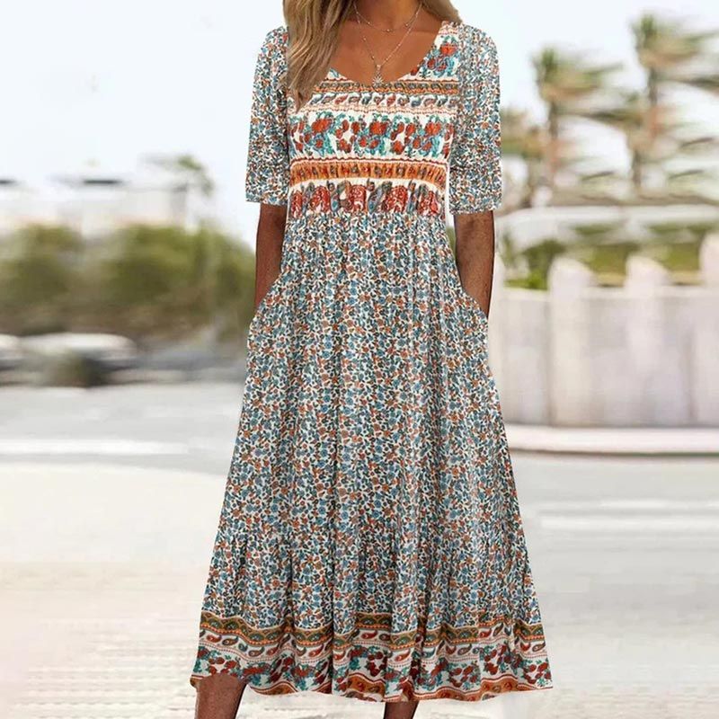 Sandra™ – Elegantes Boho-Kleid mit Print für Damen